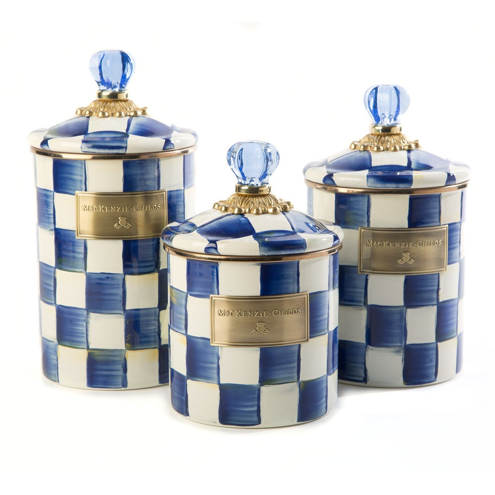 Royal Check Canisters, Set of 3 | MacKenzie-Childs