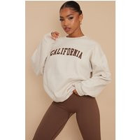 Stone California Print Sweatshirt | PrettyLittleThing CAN