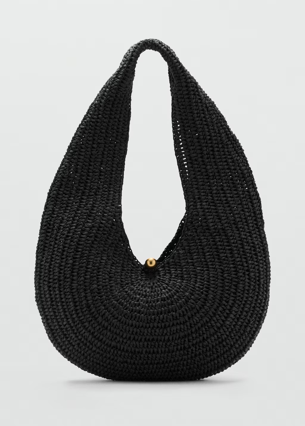Natural fibre oval shoulder bag - Women | MANGO United Kingdom | MANGO (UK)