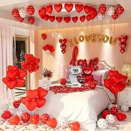 54pcs balloon, 1000 rose petals red aluminum film helium balloon set large 40-inch love bear conf... | Temu Affiliate Program