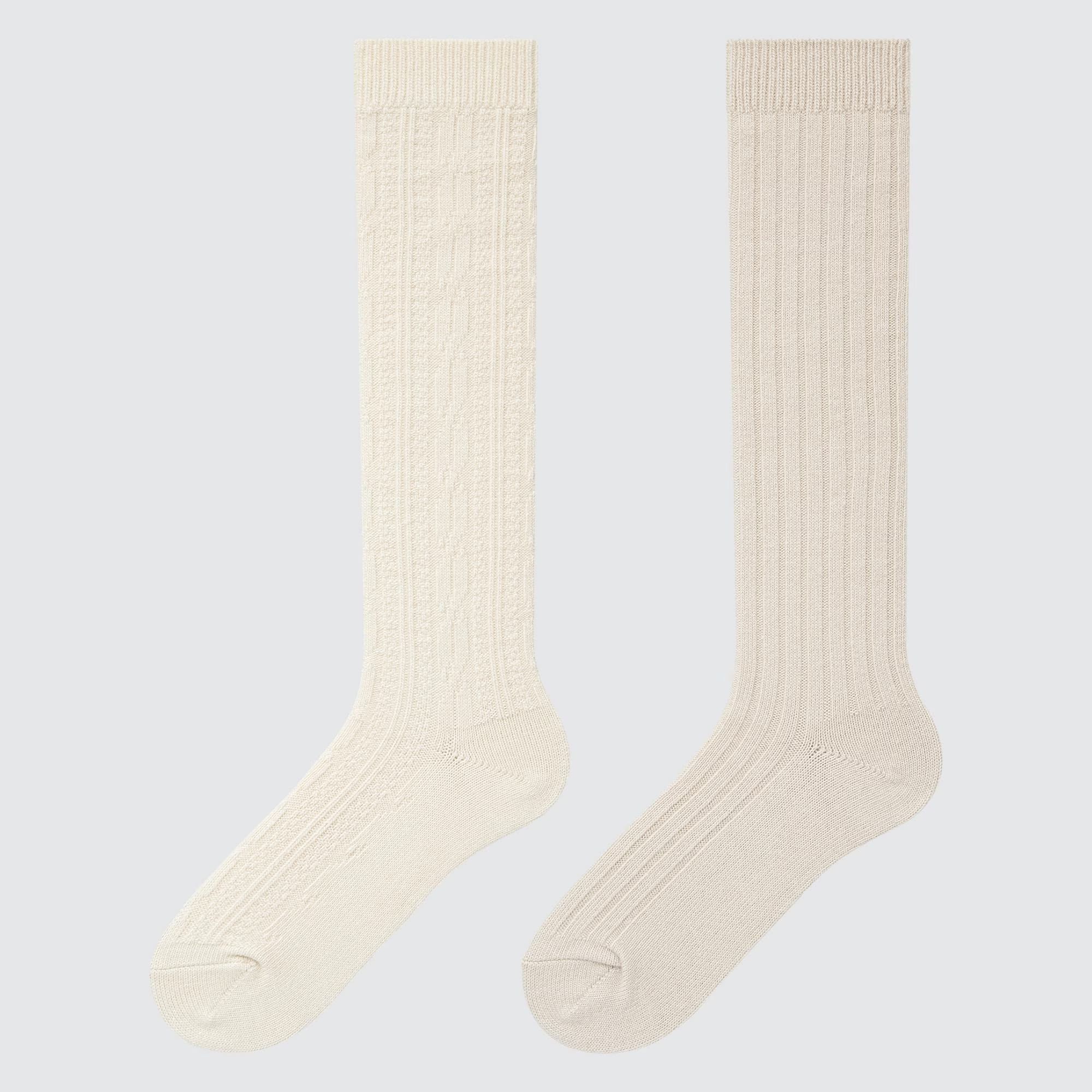 HEATTECH Cable Knee-High Socks (2 Pairs) | UNIQLO (US)