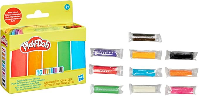Play-Doh Essential Colors 10 Pack of Refill Sticks, Great for Classrooms and Party Favors, Kids A... | Amazon (US)