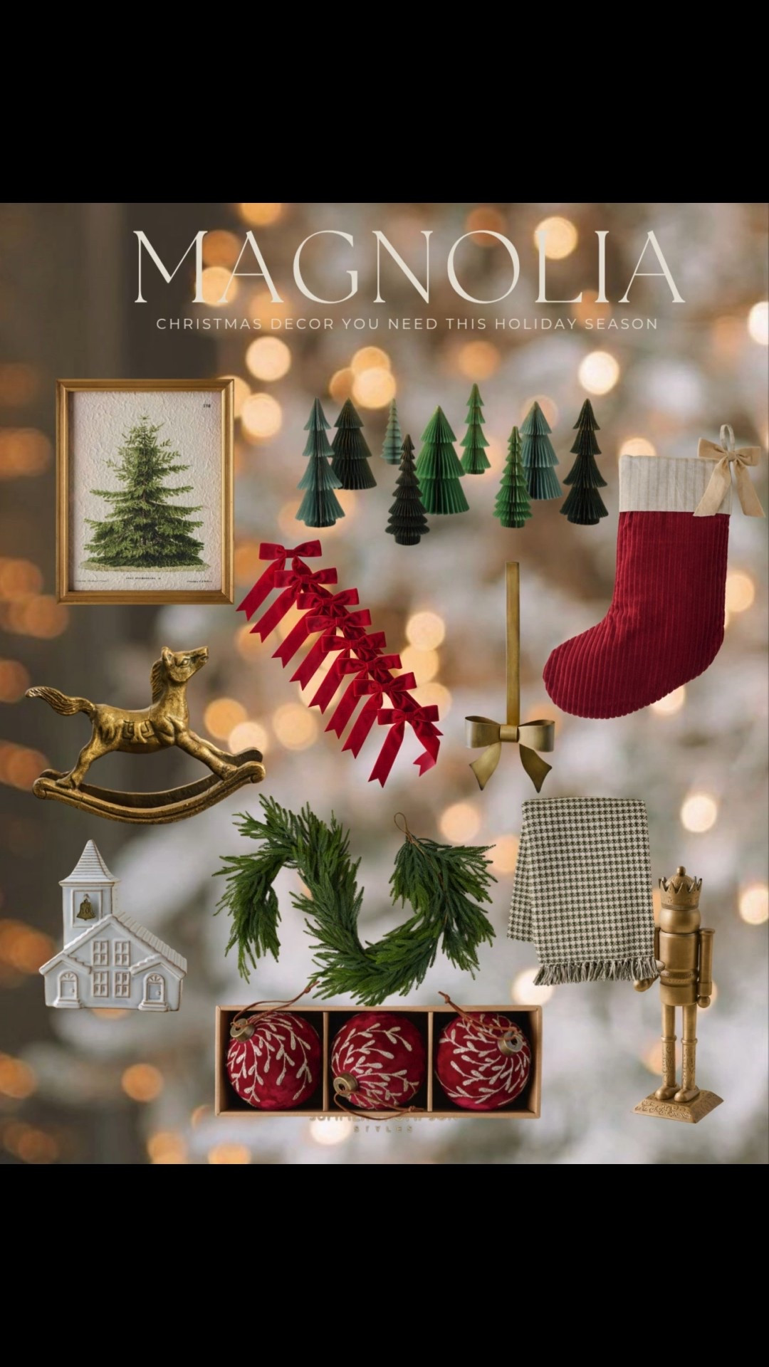Simple and cozy Christmas decor with natural details.

Greenery. Red bows. Houses. Paper trees. Nutcracker figurines. Brass accents. Holiday candle. Ornaments. 

#ChristmasDecor #CozyHolidayHome #ClassicHolidayStyle #SeasonalInspo #WarmChristmas

#LTKHome #LTKHoliday