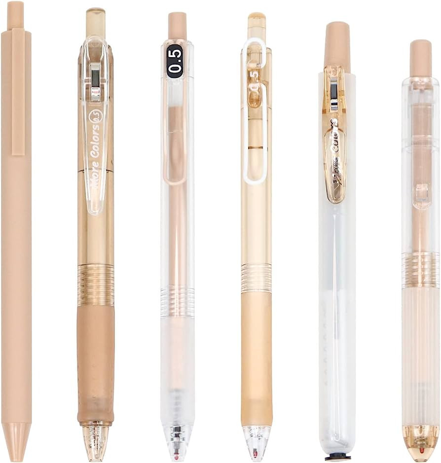 Buqoo Gel Pens Set, 5 Pack Retractable Gel Ink Pens 0.5mm Fine Points Pens Various Styles of Gel ... | Amazon (US)
