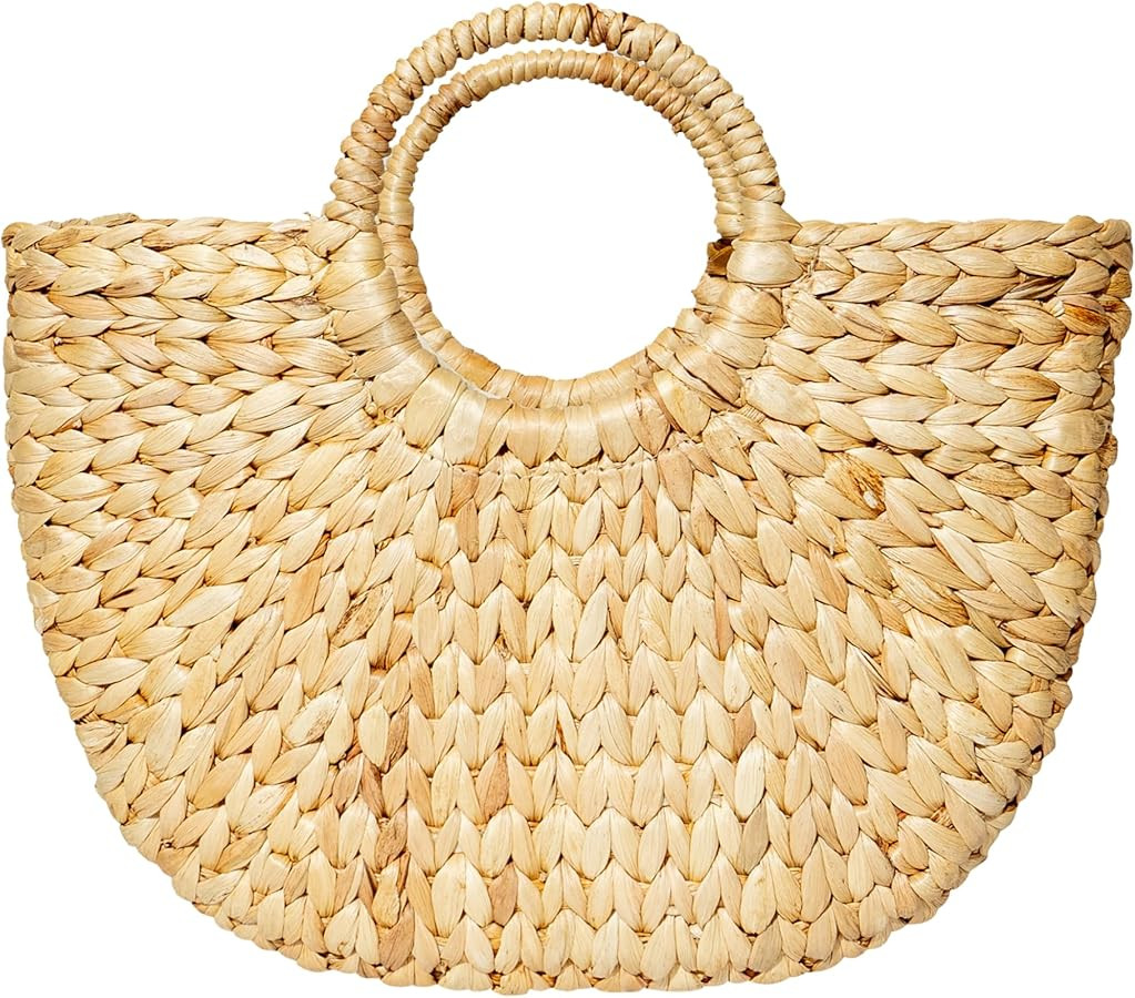 Summer Straw Bag, Rattan Bag For Womens Girls, Straw Handwoven Handbag With Handles, Beach Sea Su... | Amazon (US)