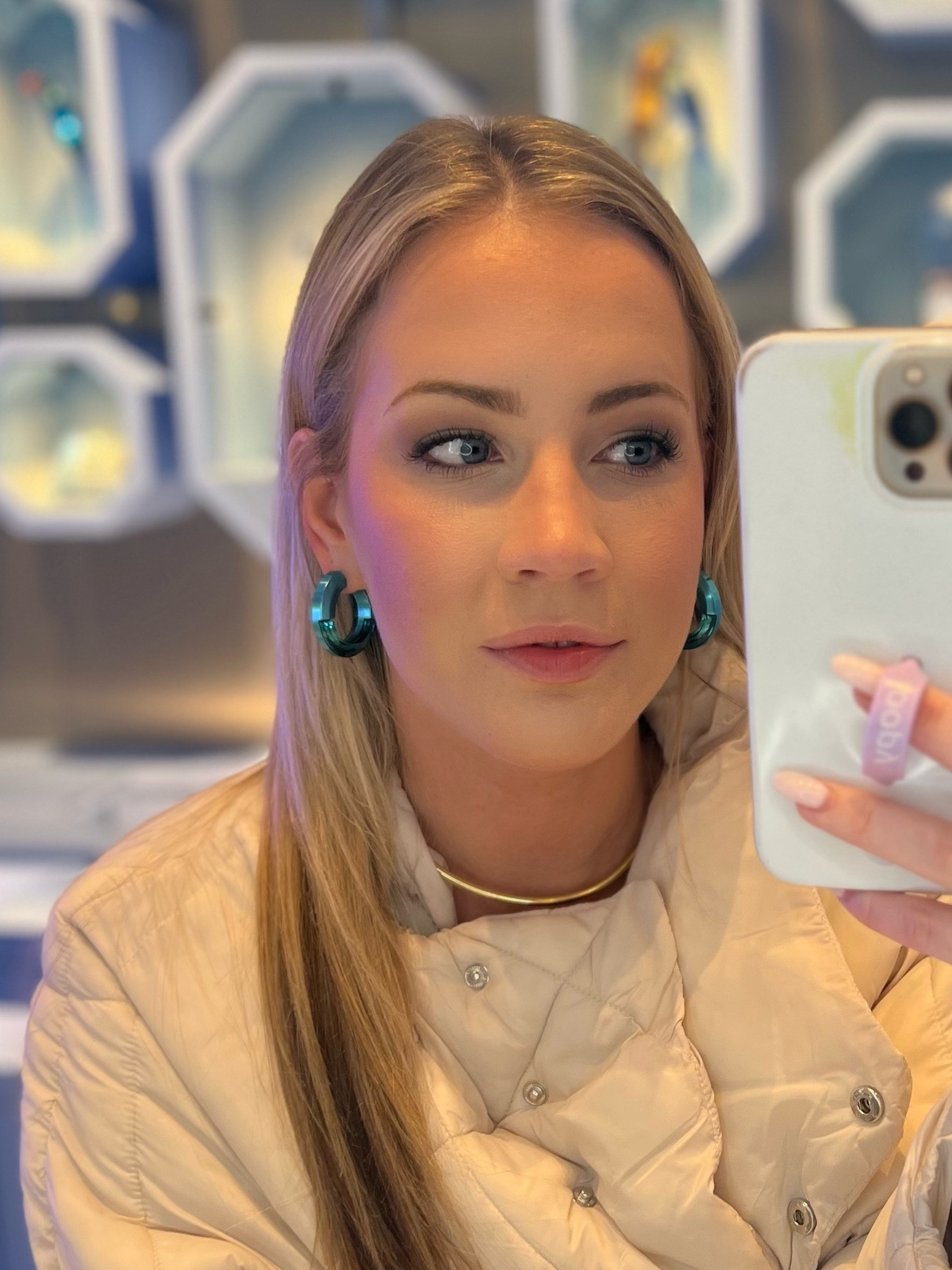 Swarovski Lucent Hoop Earrings in Blue 

#LTKGiftGuide