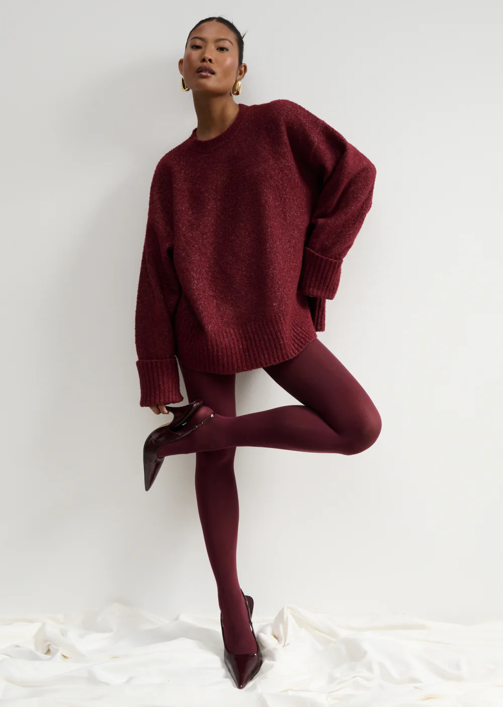 Camille Oversized Borg Knit Jumper | Pretty Lavish (UK)