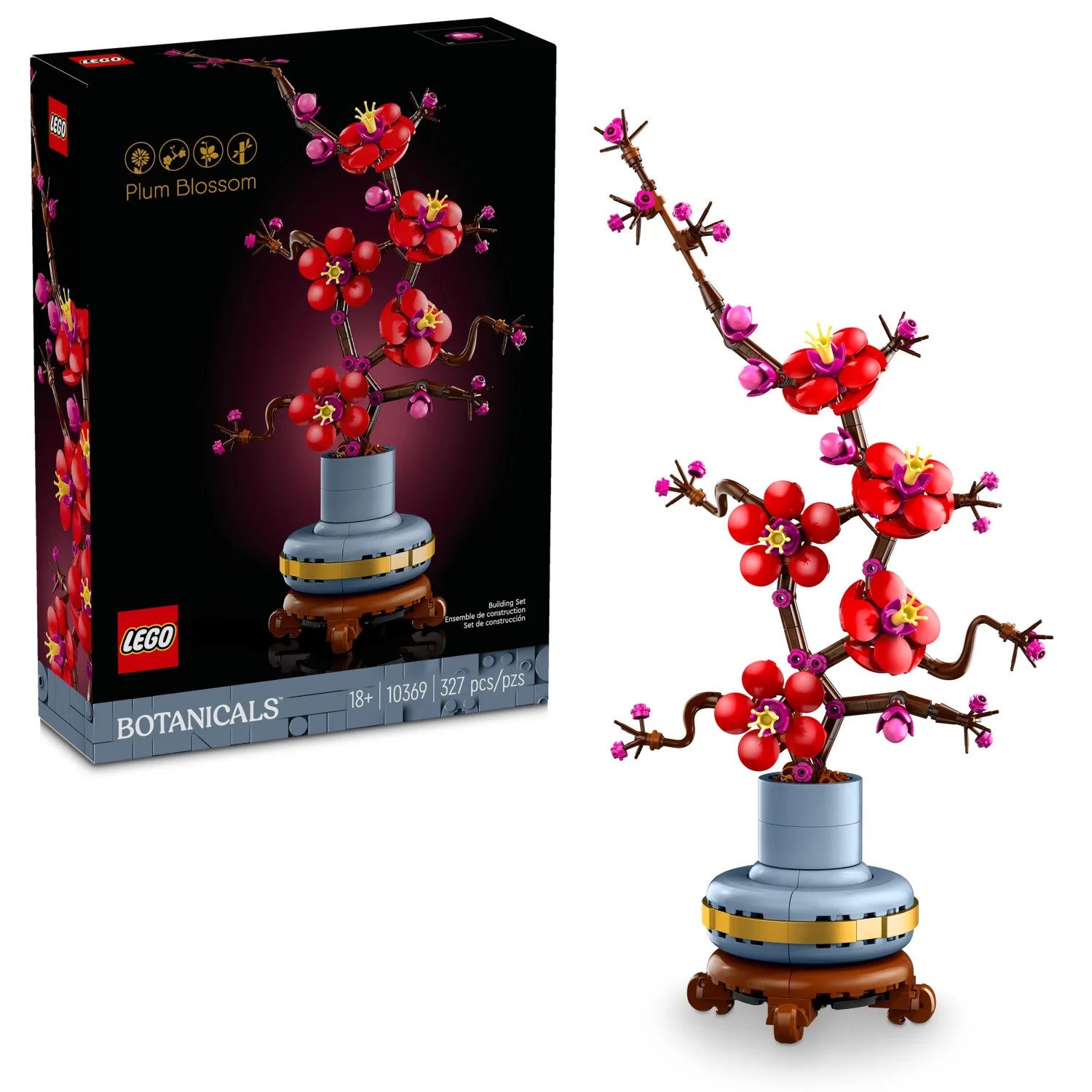 LEGO Icons Plum Blossom Building Set - Artificial Flowers for Dinner Table Centerpieces & Decorat... | Walmart (US)