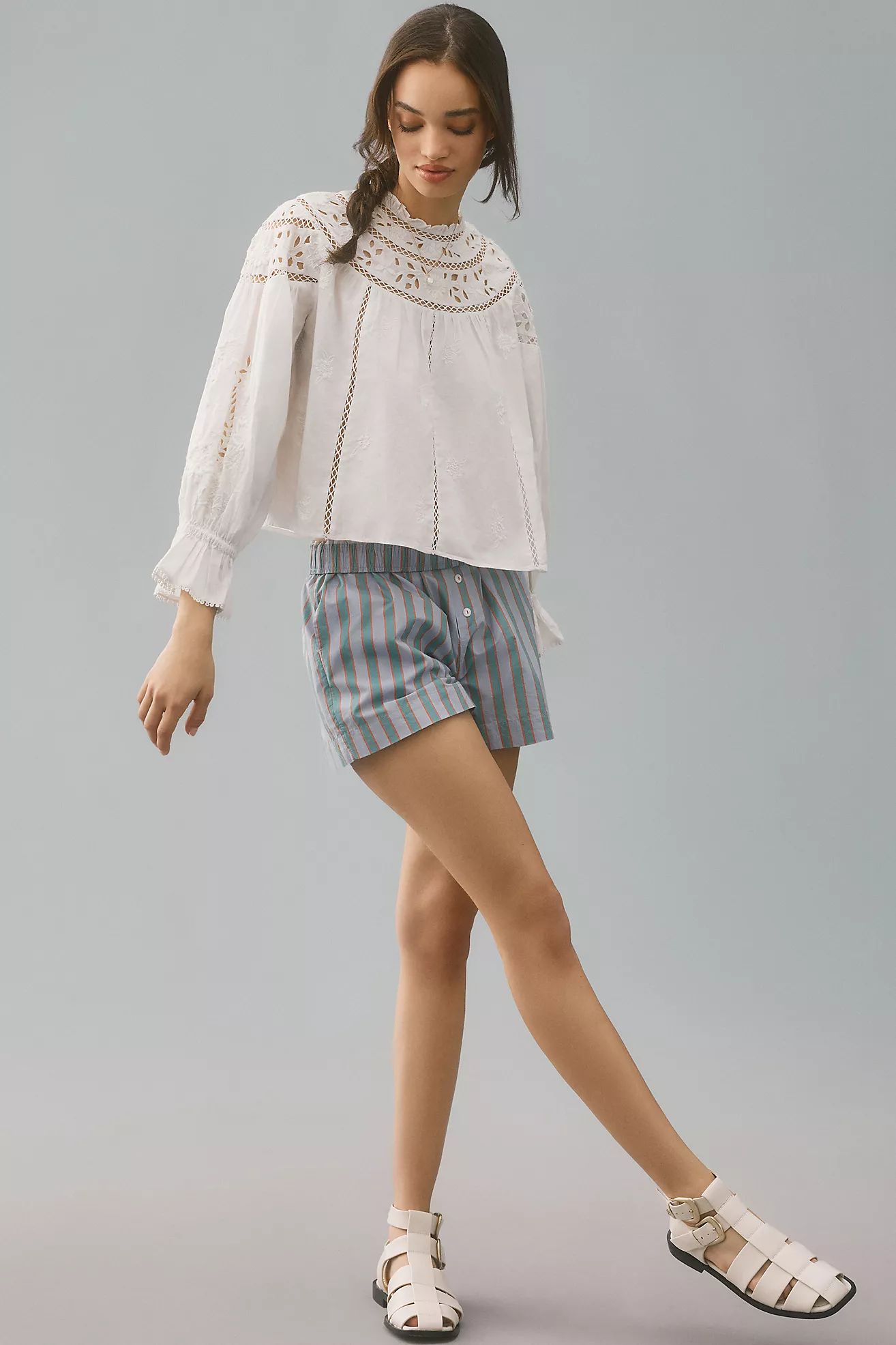 By Anthropologie Peasant Cutout Blouse | Anthropologie (US)