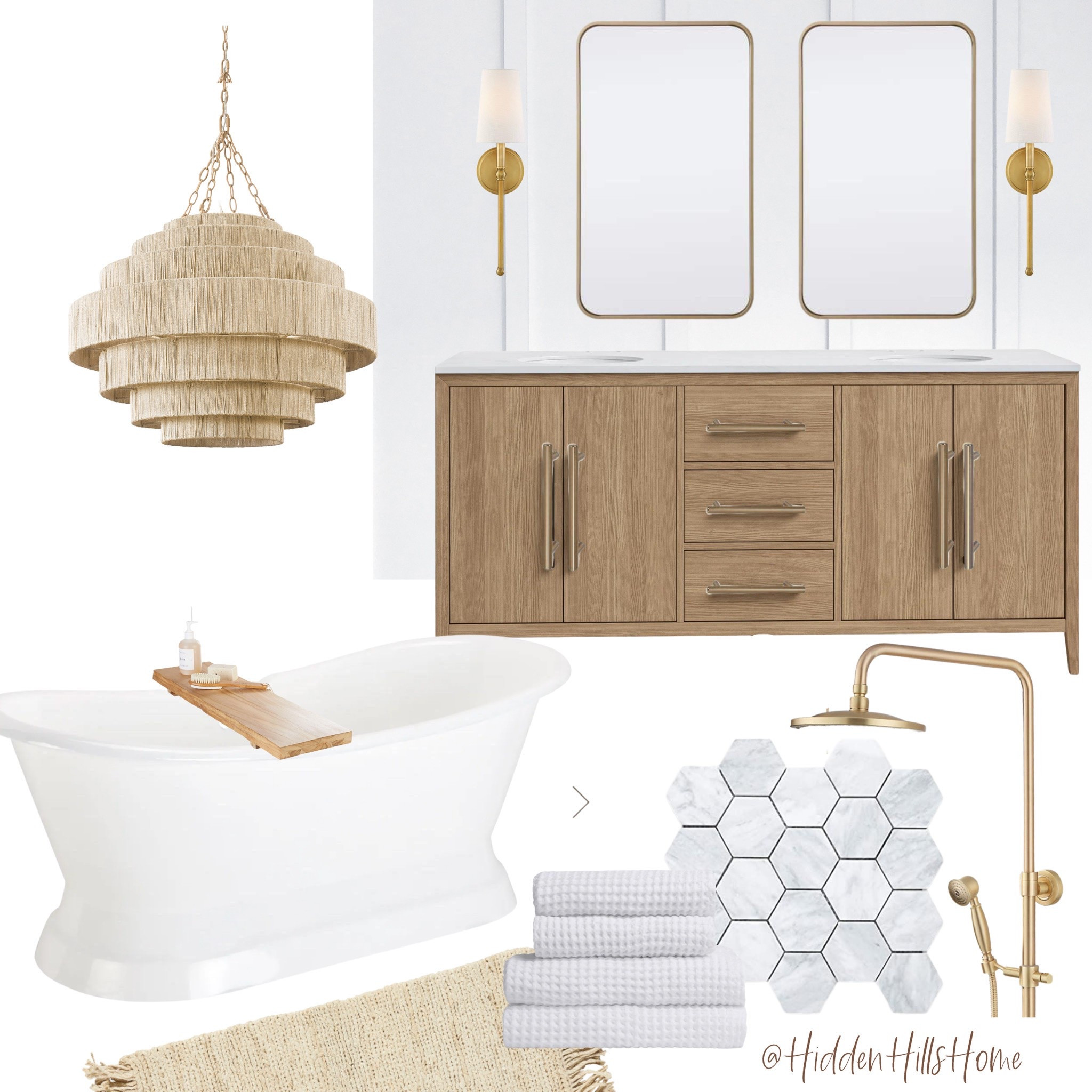 Bathroom decor, home decor, master bath, Double vanity, Bathtub, Bathroom Design #bathroom #homedecor

#LTKHome #LTKSaleAlert #LTKSeasonal