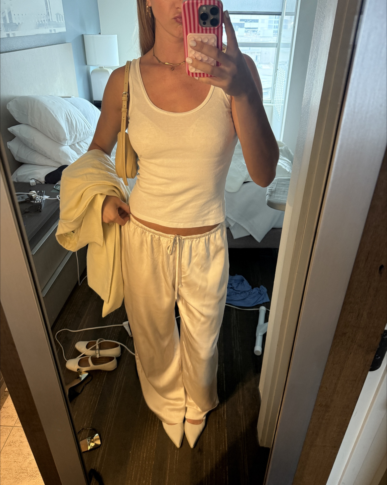 faveeee silk pants - can’t find the exact but these are close !! 

#LTKTall #LTKSeasonal