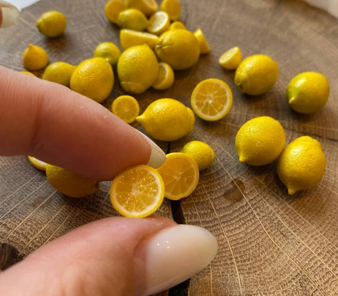 Miniature Lemon , Dollhouse Food, Food for Dollhouse, Mini Food, Doll Food, Miniature Fruits and ... | Etsy (US)