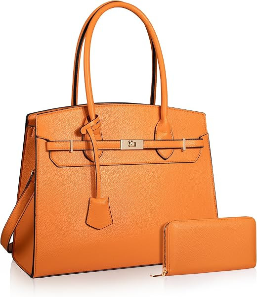 Top Handbags For women, Adjustable Strap Work Satchel with Wallet | Amazon (US)
