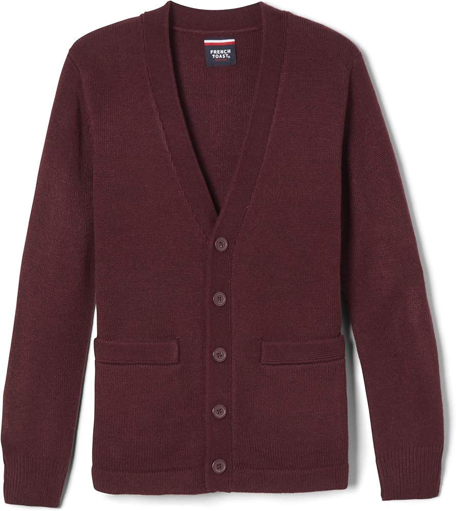 French Toast Boys' Anti-Pill V-Neck Cardigan Sweater (Standard & Husky) | Amazon (US)