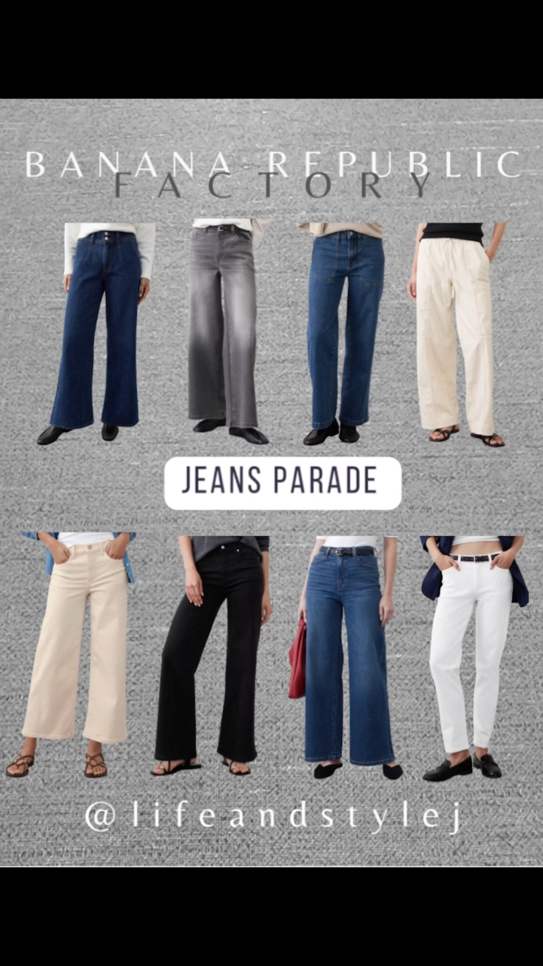A jeans parade for midlife and ageless style lovers. Wide leg, straight, and classic silhouettes that elevate everyday outfits with ease. Perfect for building a timeless wardrobe that feels modern and comfortable.
#midlifefashion #agelessstyle #jeansedit #deniminspo #bananarepublicfactory #wardrobestaples #fashionover40 #everydaystyle #timelesslooks #lifeandstylej 

#LTKFindsUnder100 #LTKOver40 #LTKU