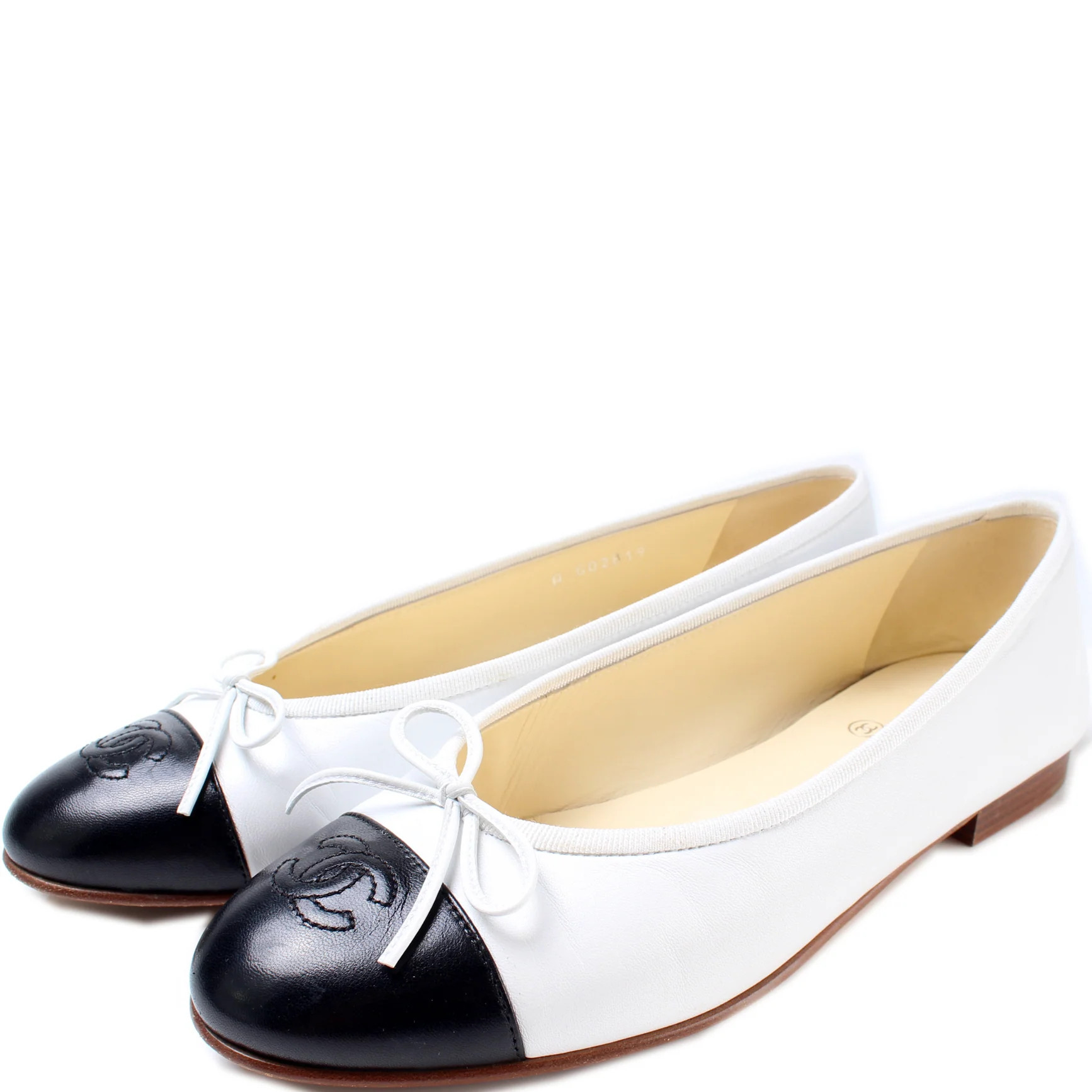 Chanel Cap Toe Flats Size 38.5 | Keeks Designer Handbags