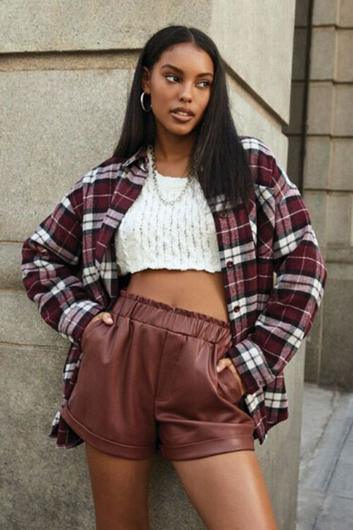 Coated Cuffed Shorts | Forever 21 (US)