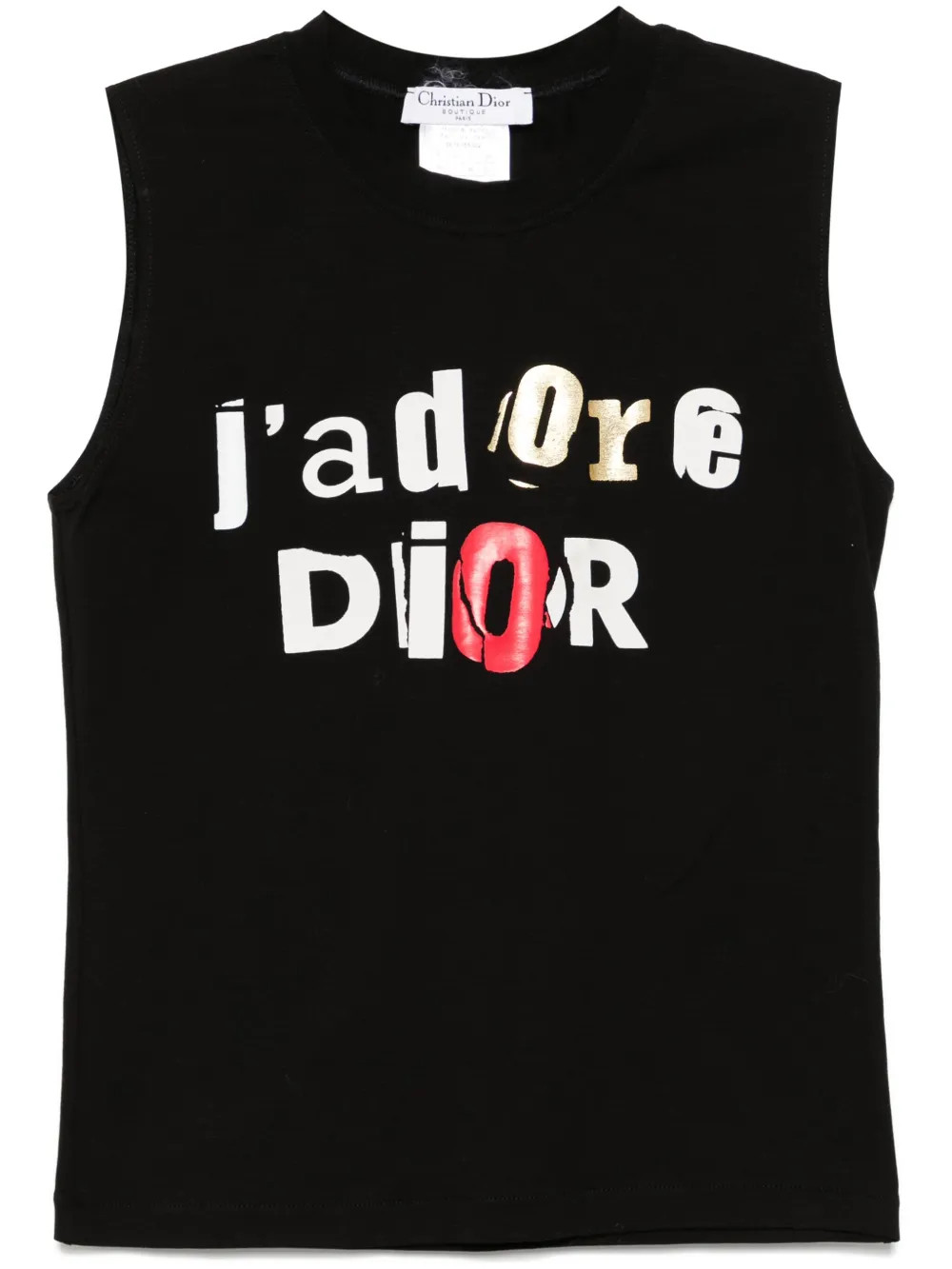 Christian Dior Pre-Owned 2003 logo-print Top | Black | FARFETCH | Farfetch Global