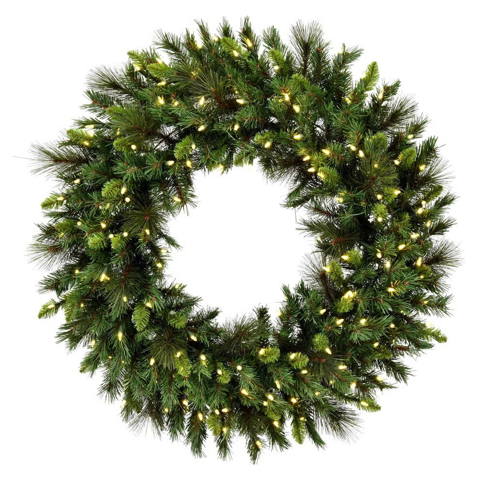 Bangor Mixed Pine Faux Lighted Pine Wreath | Wayfair North America
