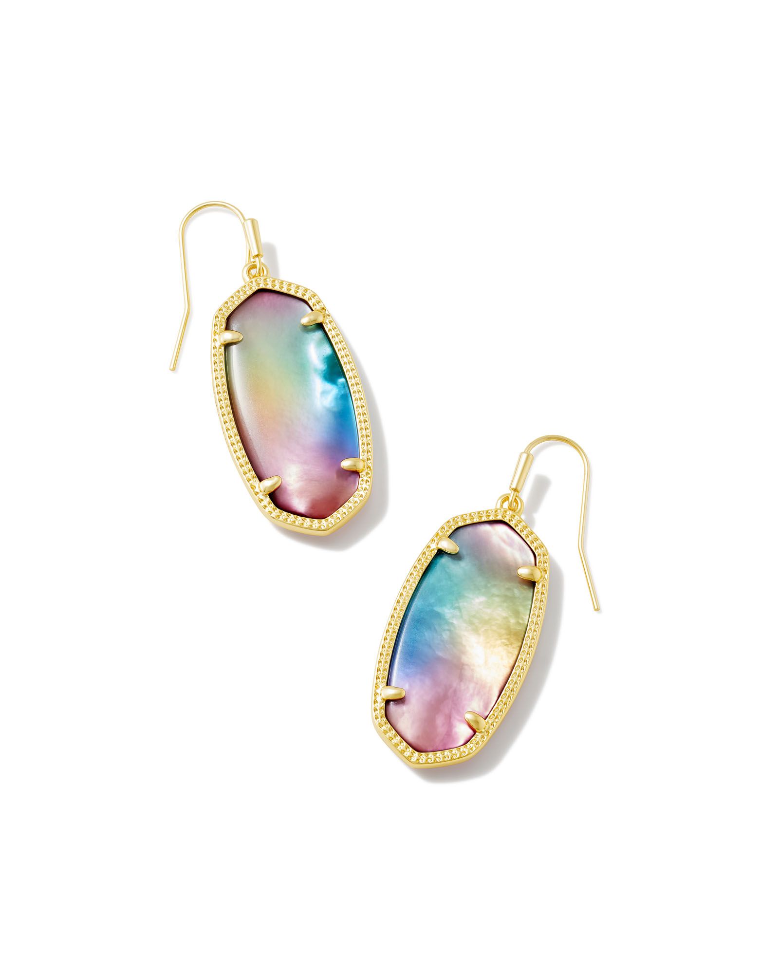 Elle Gold Drop Earrings in Yellow Watercolor Illusion | Kendra Scott