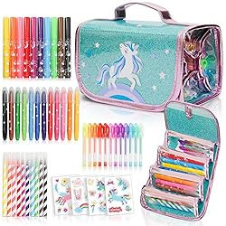 Amitié Lane Fruit Scented Markers Set with Unicorn Pencil Case With Augmented Reality Experience... | Amazon (US)