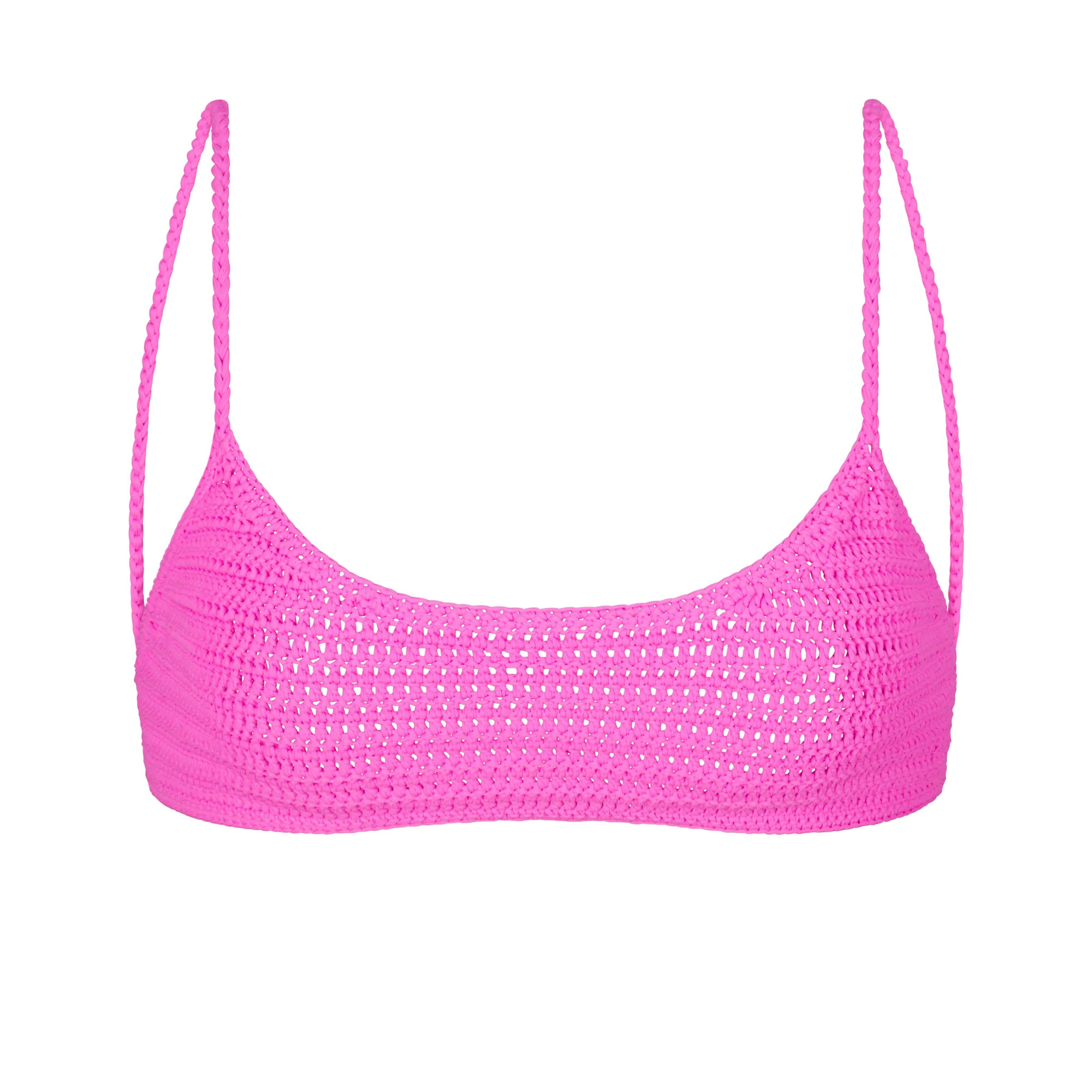 CROCHET SWIM MICRO SCOOP BIKINI TOP | SKIMS (US)