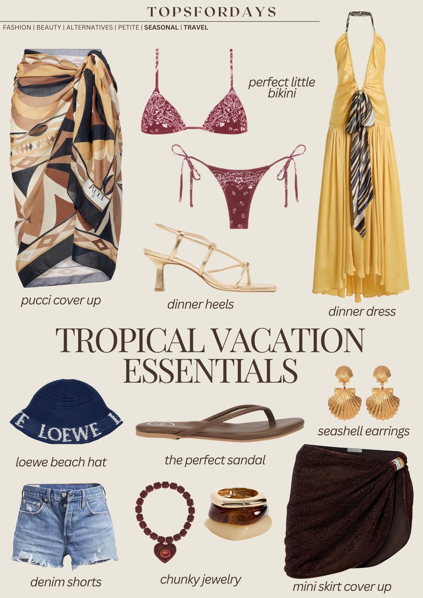 Tropical vacation essentials 🐚🏖️☀️🕶️

#LTKSeasonal #LTKTravel #LTKFindsUnder100