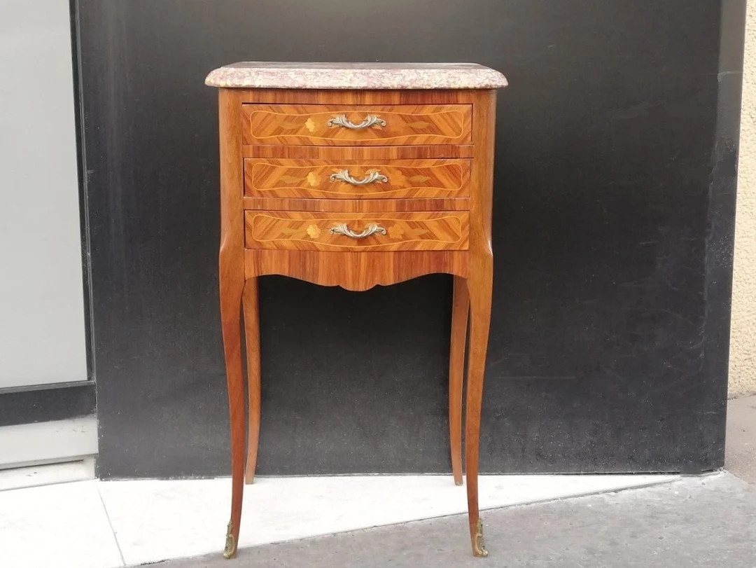 French Louis XV Style Rosewood Side Table Nightstand - Etsy | Etsy (US)