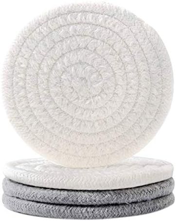 Coasters for Drinks, Vintage Woven Coasters for Table Protection, Water Absorbent Coaster Set | Amazon (US)