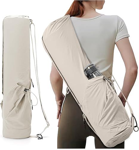 Yoga mat bag, unisex yoga mat carrier, yoga mat bags for women men, sling mat large side pocket, ... | Amazon (US)