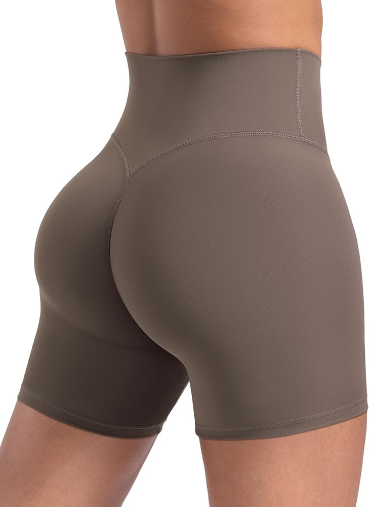 POSHDIVAH Mysticsculpt Creamlift Yoga Shorts - 2.5"/4"/6" Double-Layer No Front Seam Scrunch High... | Amazon (US)