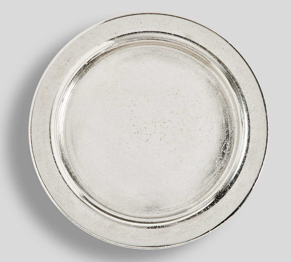 Rustic Metal Handcrafted Charger Plate | Pottery Barn (US)