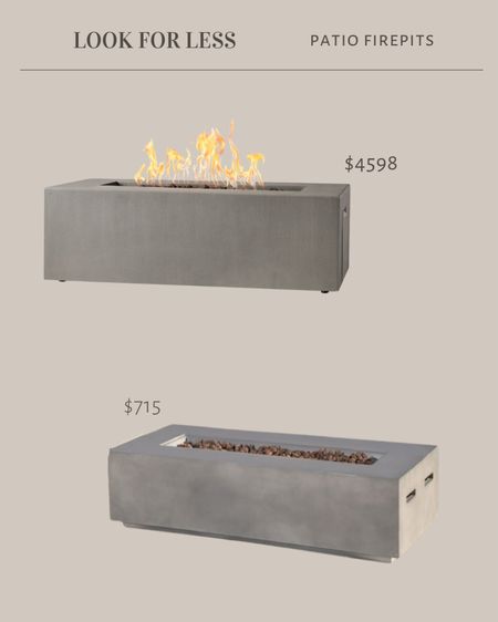 Look for less

Patio Cement fire pits 

#LTKhome #LTKsalealert #LTKstyletip