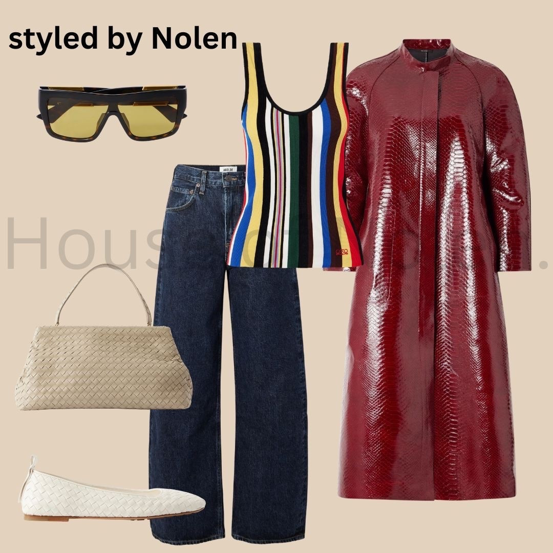 Spring 2026 Look 14. 

the coat walks in first. everything else follows.
stripes, denim, woven cream — grounded.
then that lacquered red takes over the whole room.
loud pieces, quiet confidence. that's house of nolen.

styled by nolen. 

#StyledByNolen #HouseOfNolen #MeetYourStylist #PersonalStylist #NYCStylist #NYCFashion #FashionStylist #StyleConsultant #WardrobeConsultant #zoekravitz #BookAStylist #StyleTransformation #SpringStyle #SpringOOTD #FlatLayStyling #OutfitInspo #EditorialStyle #LuxeStyle #BoldFashion #StatementCoat #SpringFashion #FashionFlatlay #OOTDInspo #StyleInspiration #CuratorsOfInstagram #WhatToWear #StyleEdit #FashionContent #InvestInStyle #DressWithIntent

#LTKootd #LTKgrwm #LTKOver40