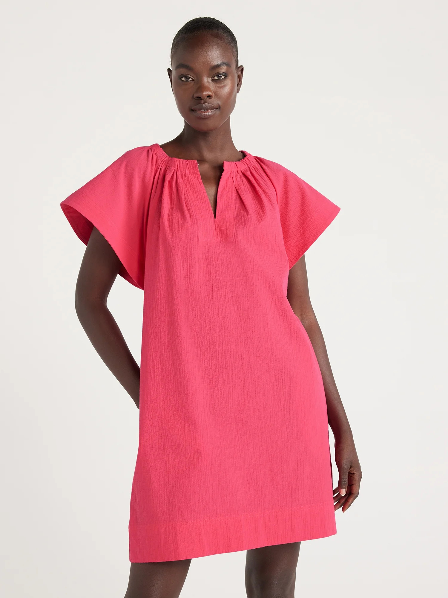 Free Assembly Women’s Flutter Sleeve Mini Dress, Sizes XS-XXXL | Walmart (US)