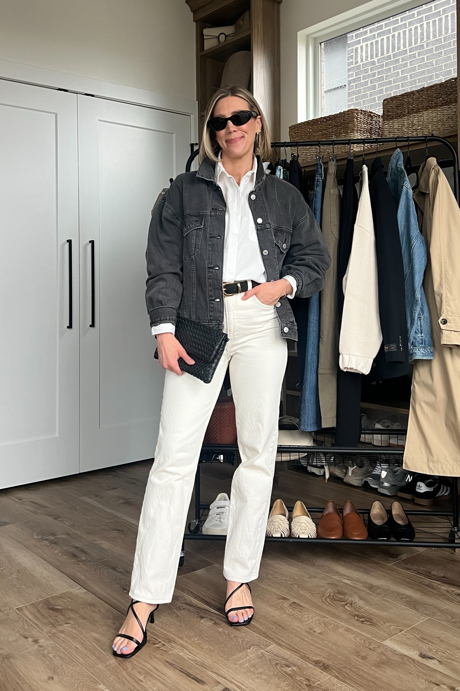 Wearing 26/regular jeans, XS button-up shirt, medium denim jacket, s/m belt, heels tts

#LTKfindsunder100 #LTKfindsunder50 #LTKstyletip