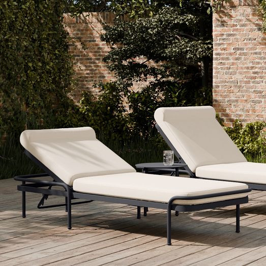 Lagos Aluminum Outdoor Chaise Lounge | West Elm (US)