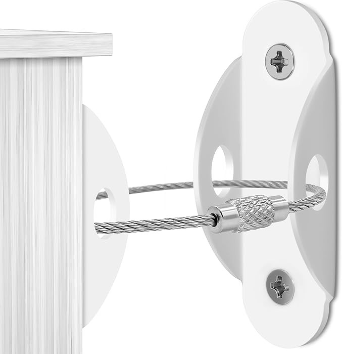 4our Kiddies 10 Pack Furniture Anchors for Baby Proofing, Anti Tip Furniture Wall Anchors, Secure... | Amazon (US)