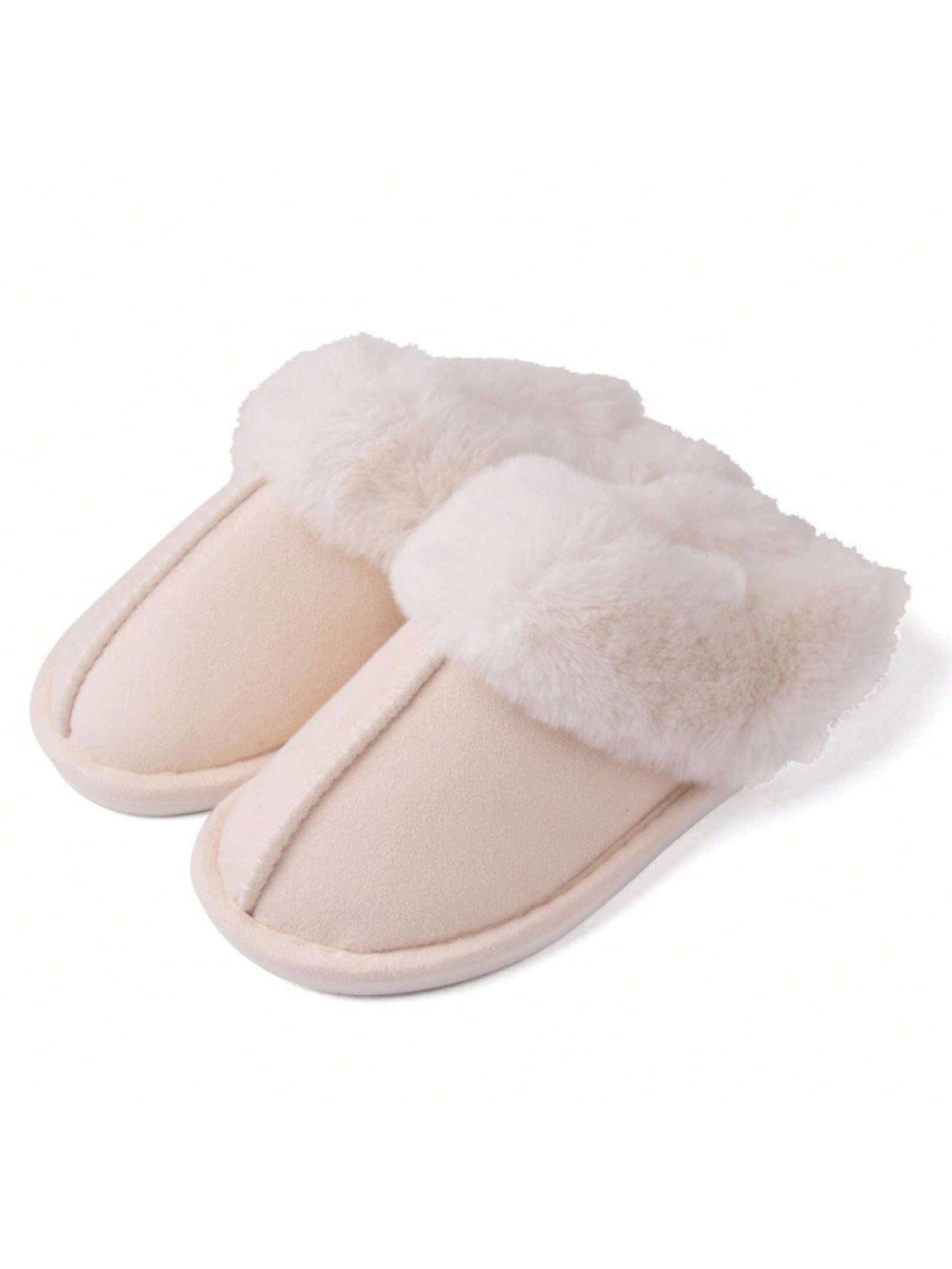 Women's Woolen Slippers,  Memory Foam Fluffy Moccasin with Soft Plush Fleece Lining Slip-On for I... | SHEIN