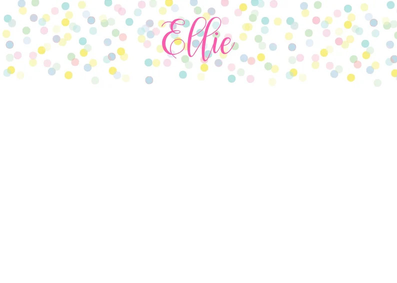 Confetti Pattern Stationery, Notecards - Etsy | Etsy (US)