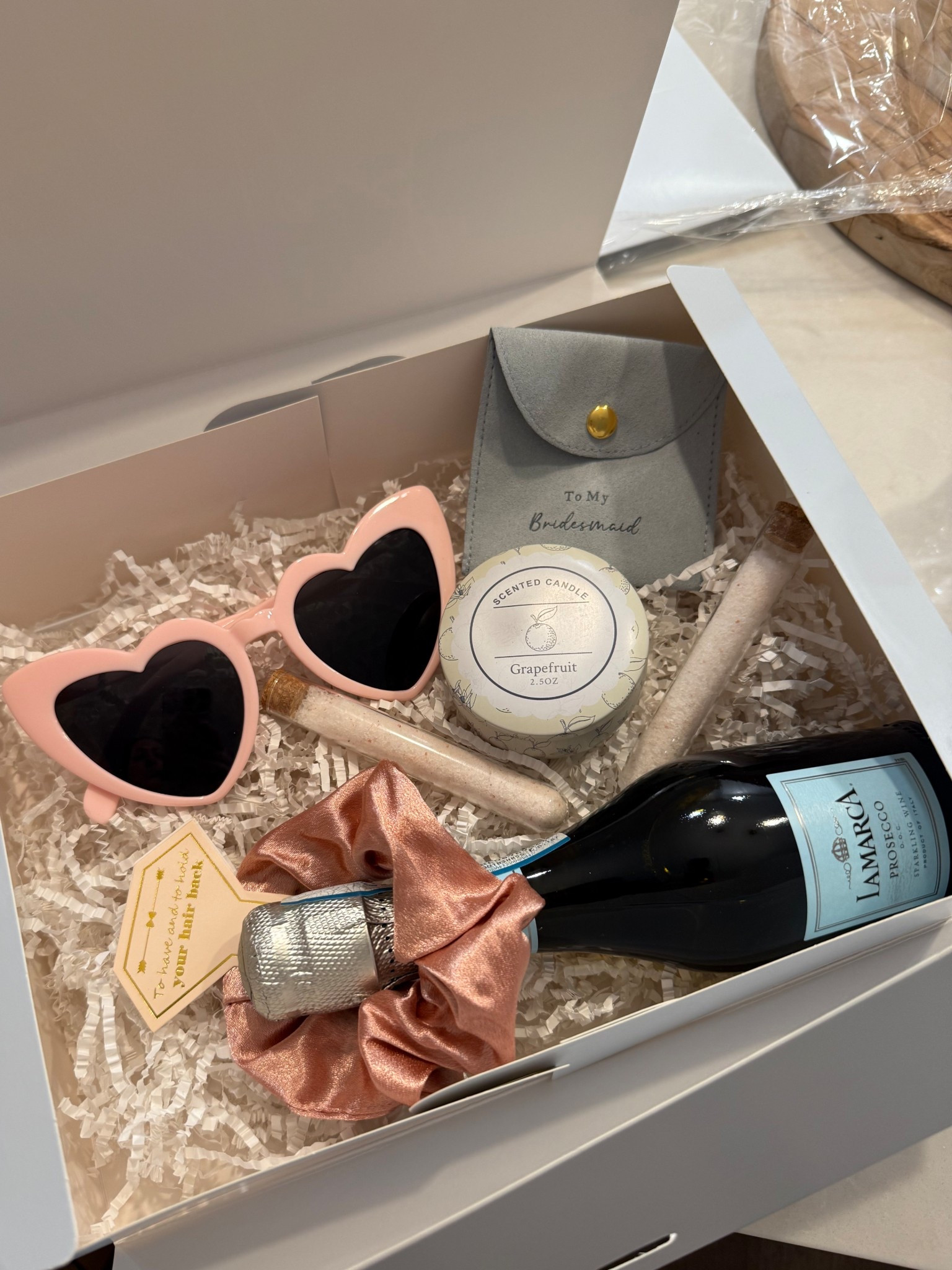 Everything I included in my bridesmaid proposal boxes! The tubes have homemade bath salts 🤍

#LTKWedding #LTKFindsUnder50 #LTKGiftGuide