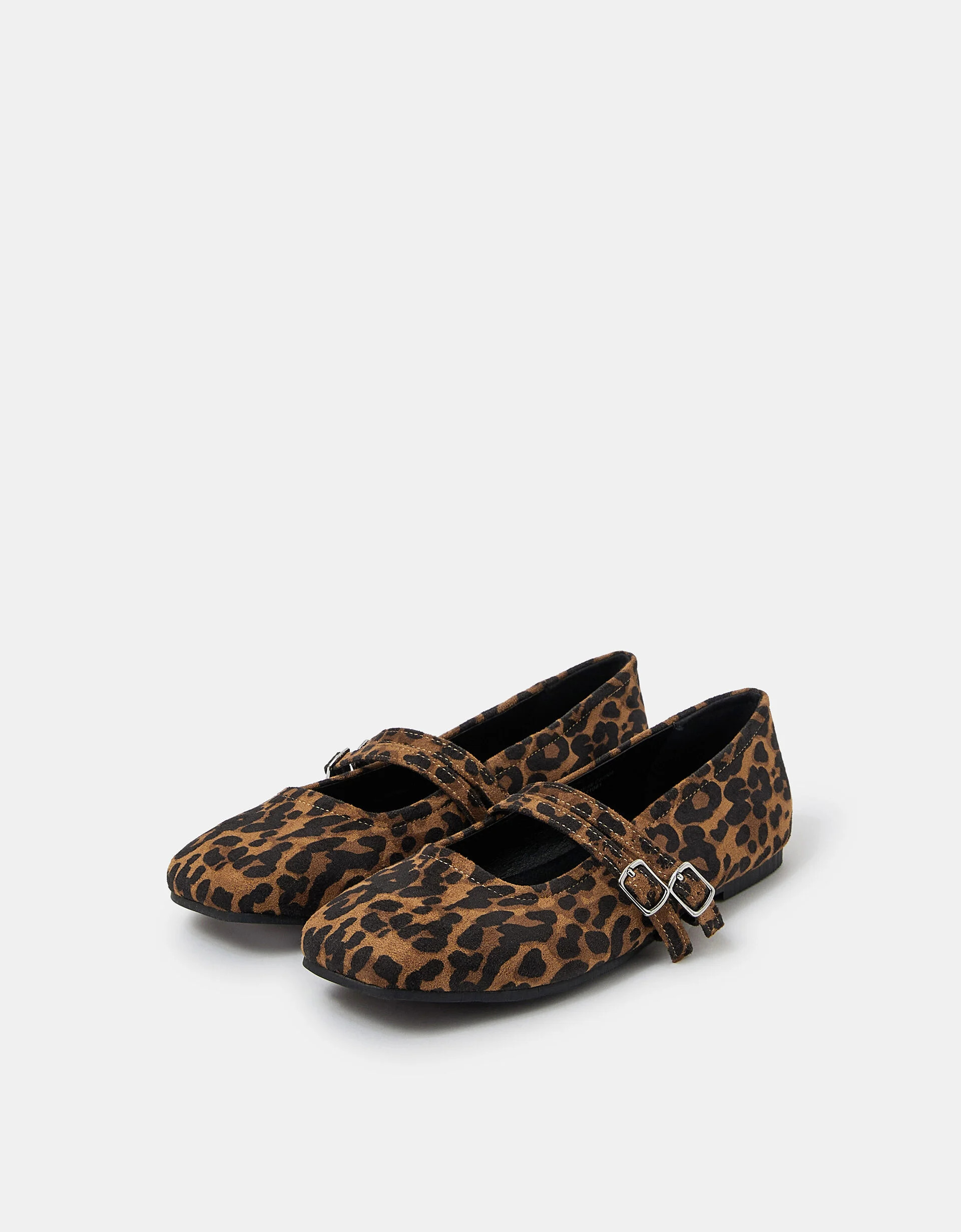 Leopard Print Buckle Ballet Flats Leopard | Accessorize (Global)