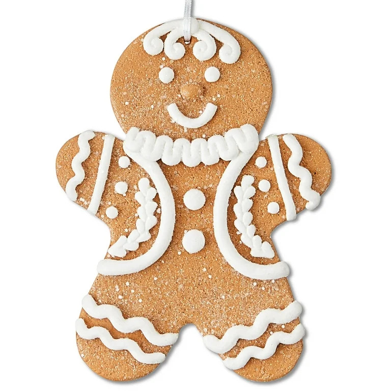 Multicolor Clay Dough Gingerbread Boy Christmas Ornament, 5", by Holiday Time | Walmart (US)