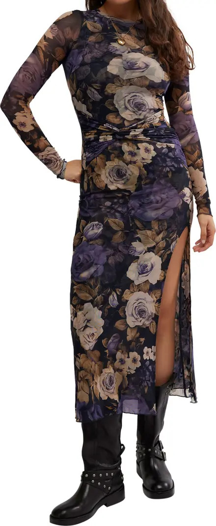 Free People Gianni Long Sleeve Stretch Mesh Body-Con Dress | Nordstrom | Nordstrom