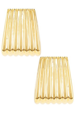 Heaven Mayhem Ribbed Maxi Earrings in Gold from Revolve.com | Revolve Clothing (Global)