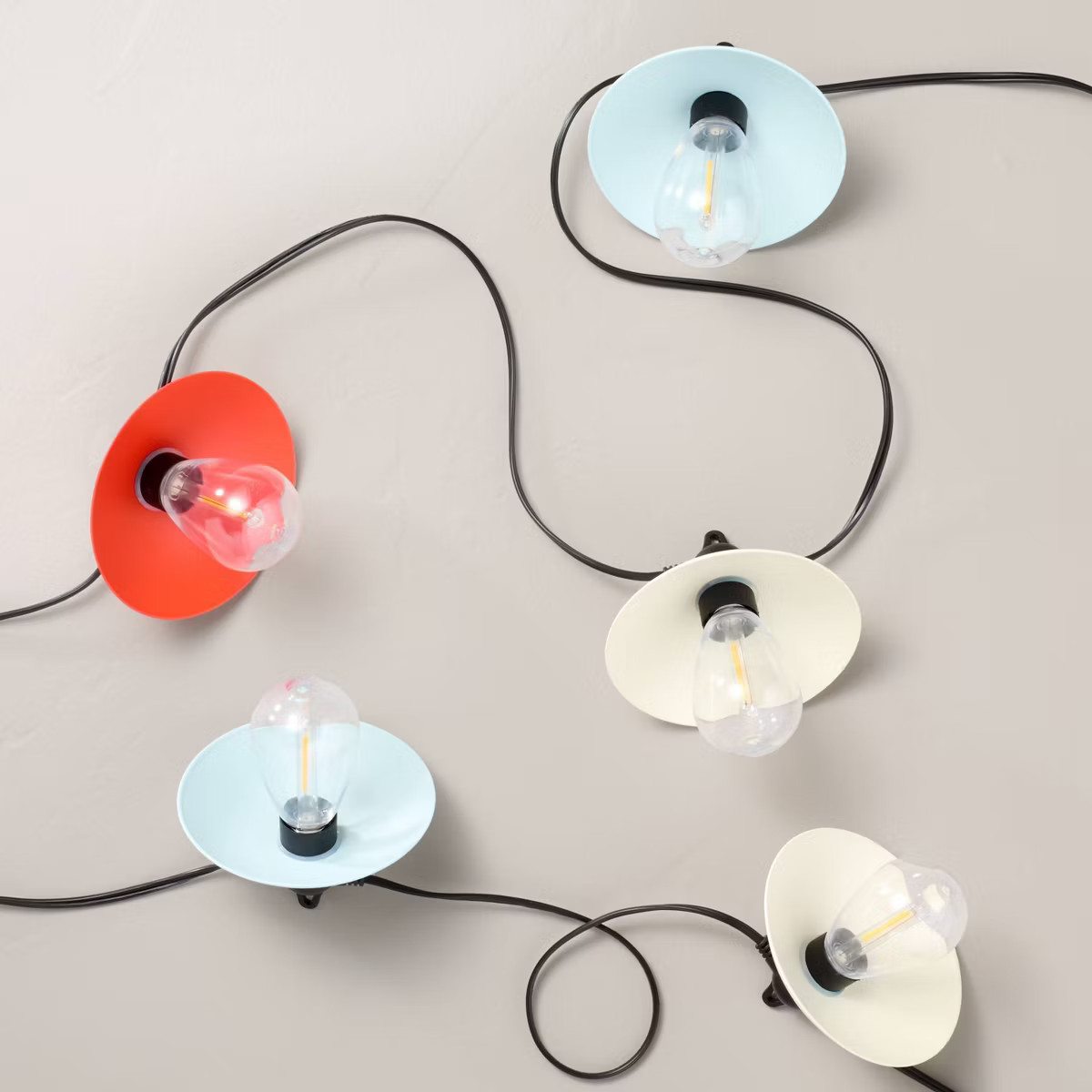 10ct LED Wired Indoor/Outdoor Woven Shade String Lights - Hearth & Hand™ with Magnolia | Target