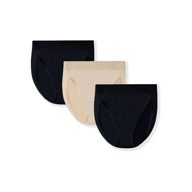 Vanity Fair Radiant Collection Women's 360 Comfort Hi-Cut Brief Underwear, 3 Pack | Walmart (US)