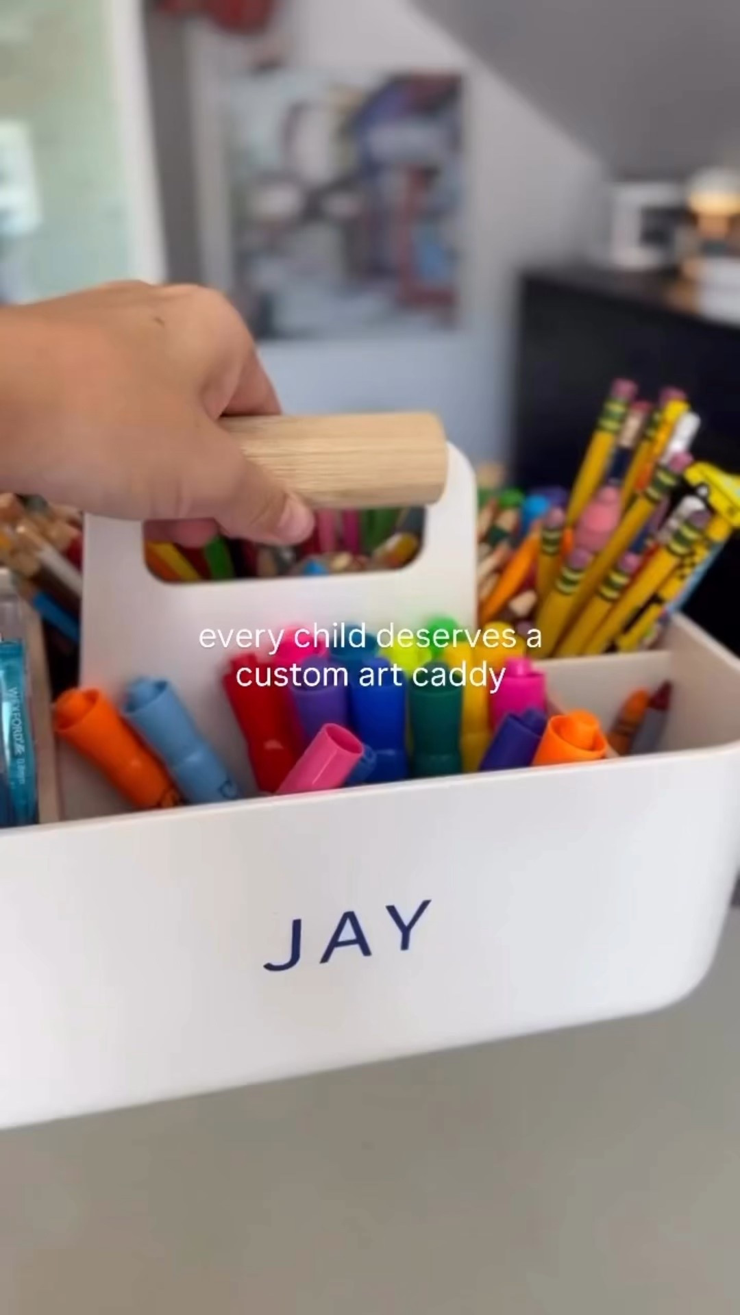 That’s right! Every child deserves a custom art caddy! 🖍️🖍️