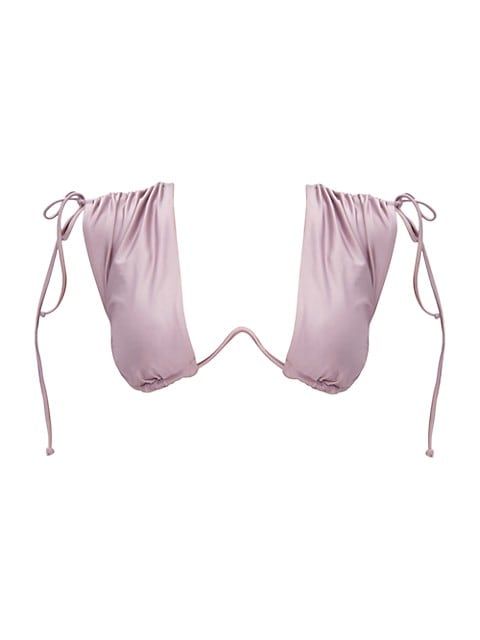 Menasa Shimmering Bikini Top | Saks Fifth Avenue