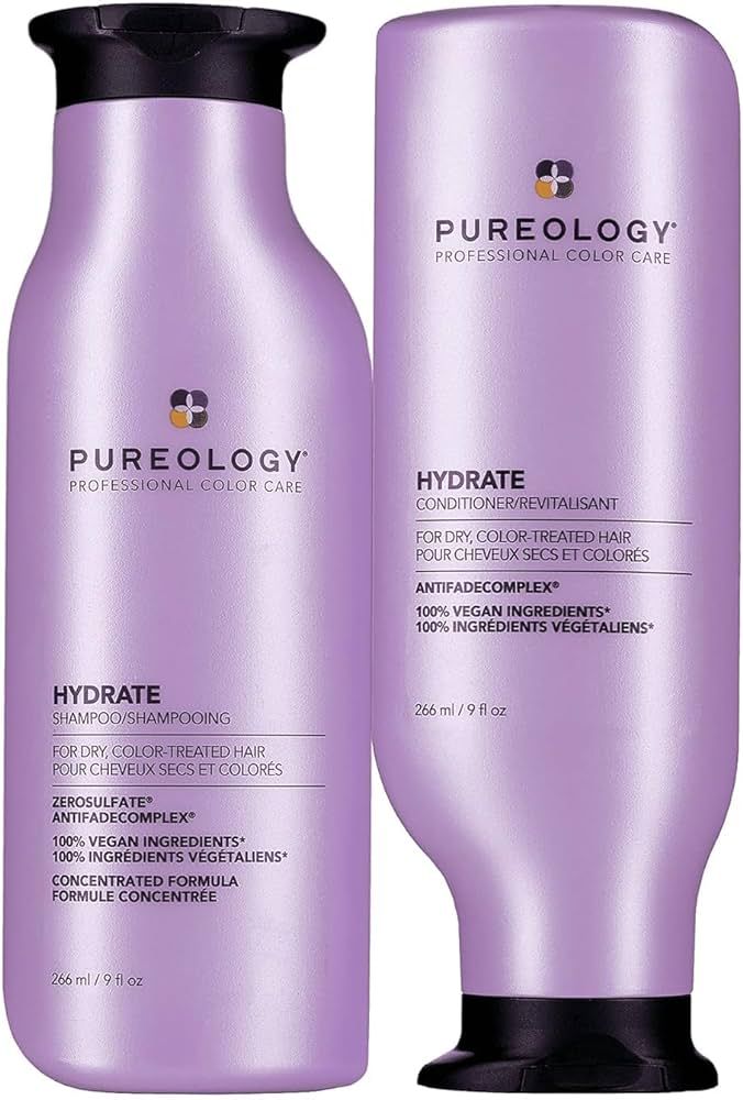 Pureology Hydrate Moisturizing Shampoo and Conditioner Set | Softens and Deeply Hydrates Dry Hair... | Amazon (US)